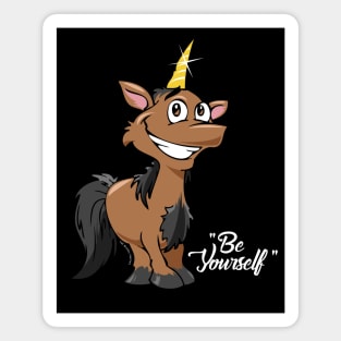 Be Yourself - Unicorn #3    Dark Tees Magnet